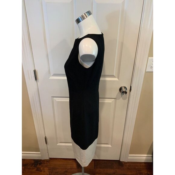 Lauren Ralph Lauren Blue, Black & White Color Block Sleeveless Dress, Size 2 - Picture 3 of 5